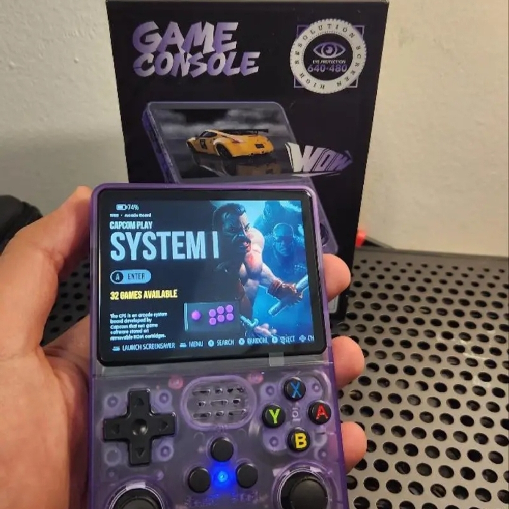 BRAND NEW R36S Atomic Purple 💜 Retro Consol With Display